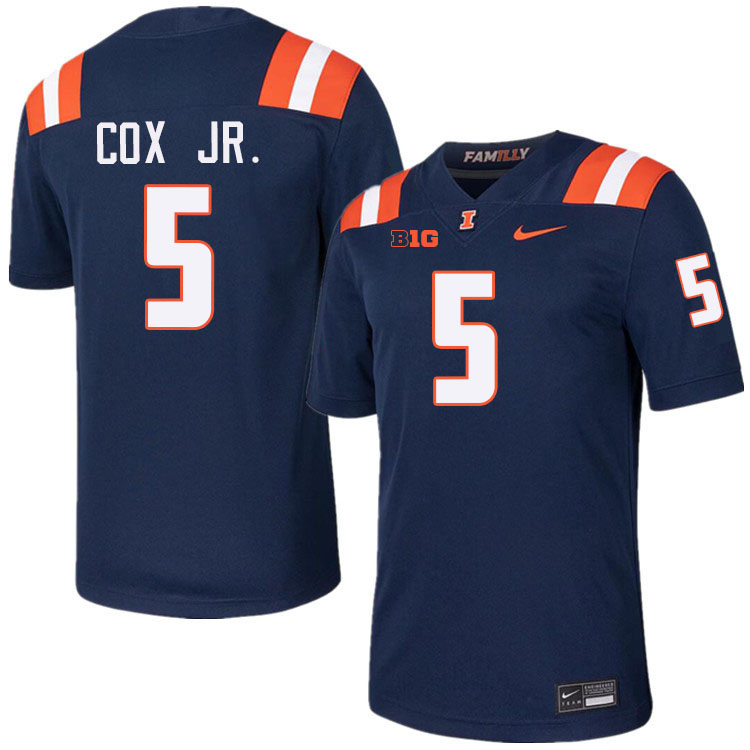 #5 Torrie Cox Jr. Illinois Fighting Illini Football Jersey,Uniforms-Navy #5 Torrie Cox Jr. Illinois Fighting Illini Football Jersey,Uniforms-Navy